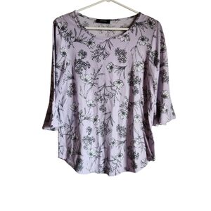 Free with purchase Mandee Floral Print Flared Long Sleeve Top